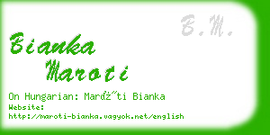 bianka maroti business card